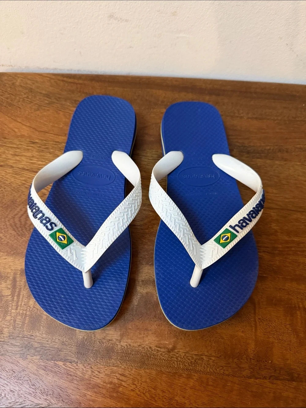 Havaianas Kids Blue and White Flip Flops
